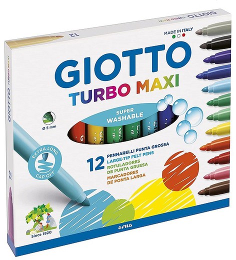 Rotulador color GIOTTO Turbo Maxi 12 und.