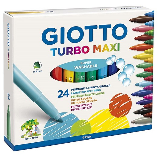 Rotulador color GIOTTO Turbo Maxi 24 und.