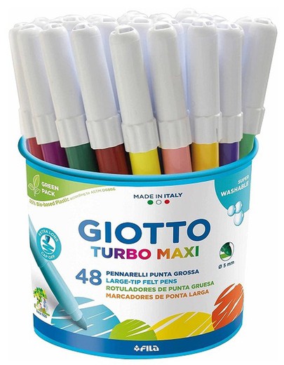 Retolador color GIOTTO Turbo Maxi 48 unitats