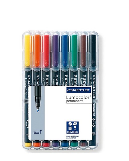 Rotulador perm. 318 (8 colores)  WP8 STAEDTLER