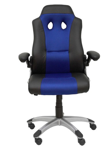 Silla gaming Talave similpiel negro y azul