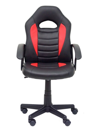 Silla juvenil gaming Mohedas similpiel negro y rojo