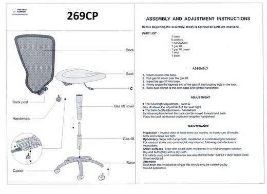 Silla juvenil Júcar respaldo malla negro asiento arán azul