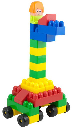 Juego construcción Super Blocks, 64 piezas