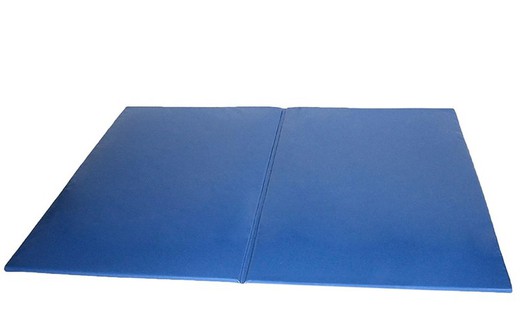 Tatami plegable 2 cossos blau 150 cm.