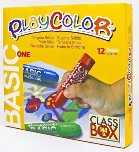 Témpera sòlida PLAYCOLOR BASIC POCKET CLASS BOX 144 unt.