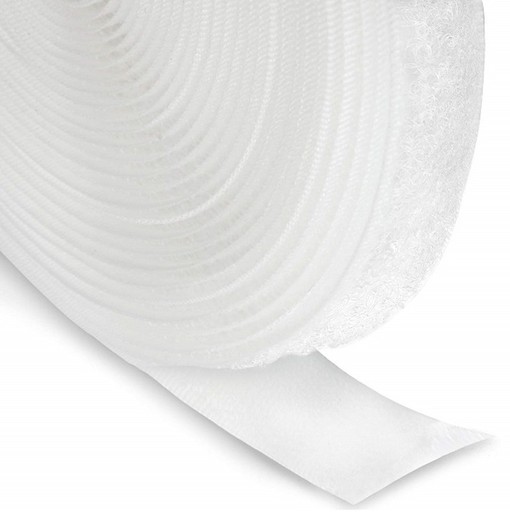 Velcro adhesiu tèxtil: rotllo 25 m. (femella/ris)
