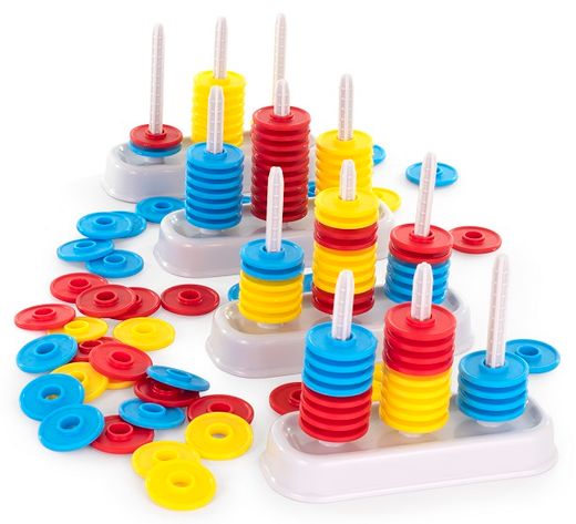 Set 4 abacs 3 vastagos