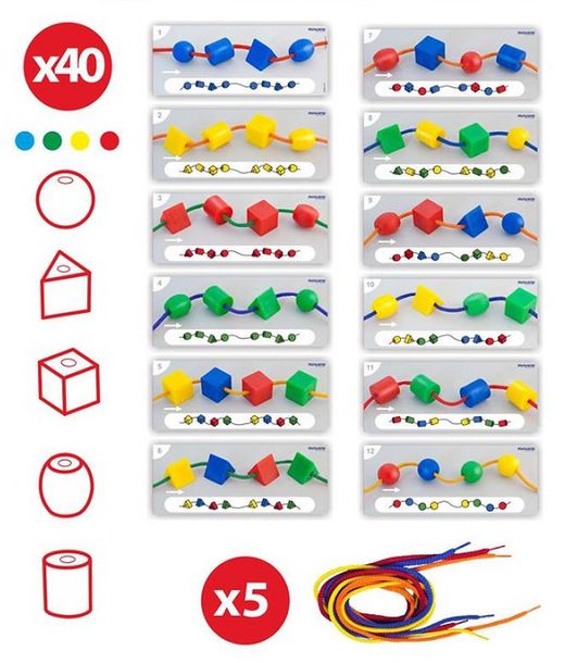 Joc d'enfilar Activity Shapes