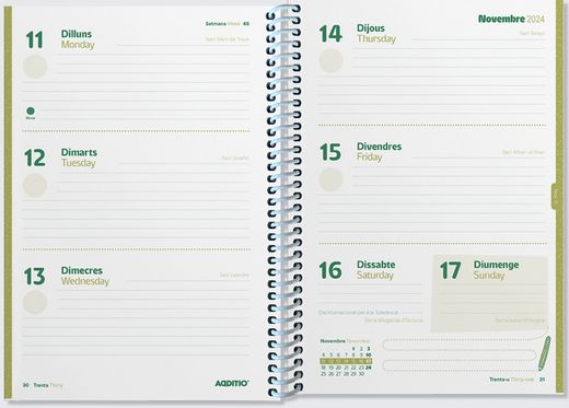 Agenda Planet ADDITIO Setmana Vista (CATALÀ)