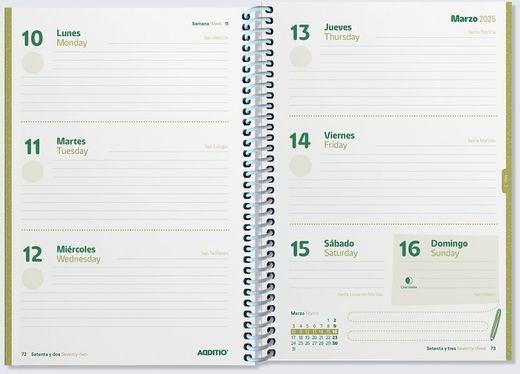 Agenda Planet ADDITIO Setmana Vista (CASTELLÀ)