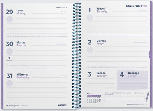Agenda Planet ADDITIO Setmana Vista (CASTELLÀ)