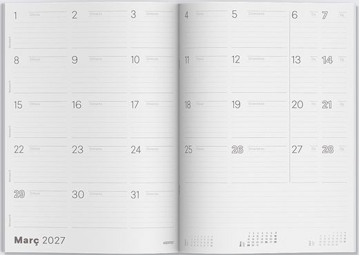 Agenda G mes vista ADDITIO (CATALÀ)