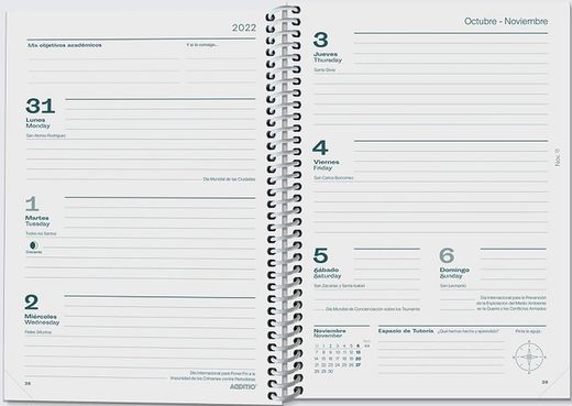 Agenda Meridian ADDITIO Setmana Vista (CASTELLÀ)