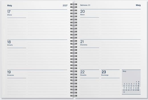 Agenda Universal ADDITIO Setmana Vista (CATALÀ)