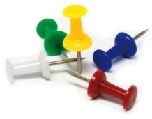 Agulles push pins colors assortits 25 unt.