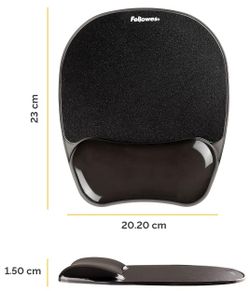 Estoreta amb Reposacanells de Gel Crystal™ Negre