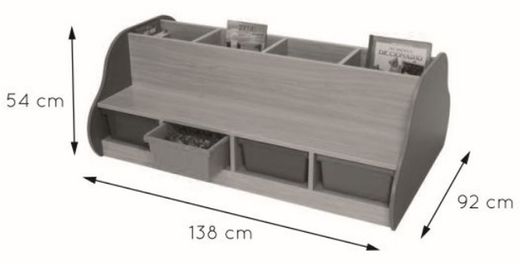 Banc llibreria doble 8 nens/es