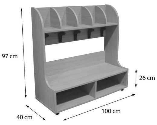 Banc sabater - penjador 5 caselles