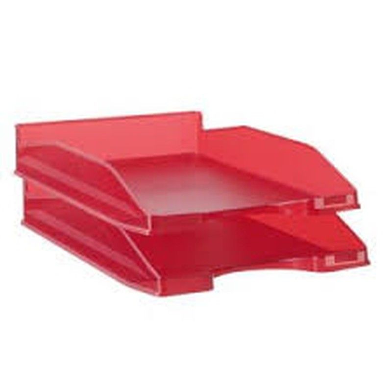 Bandeja sobremesa translúcida, Roja