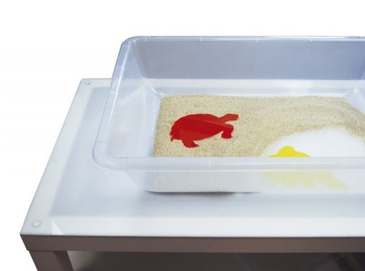 Bandeja transparente de experimentación
