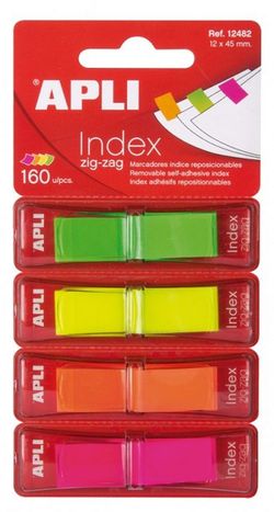 Banderetes índex 4 colors 12x45 Fluor