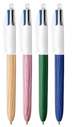 Bolígrafo Bic 4 Colours Wood Efectect 4 en 1