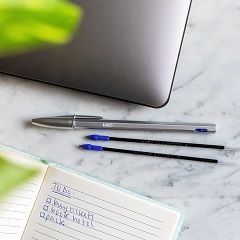 Bolígrafo BIC CRISTAL Re'New Azul + 2 recambios