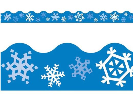 Borde de ondas en papel motivo Ráfagas de Nieve