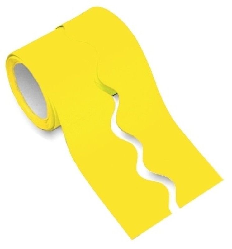 Borde de ondas liso 57 mm x 15 m Amarillo