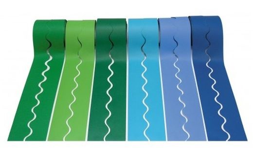 Borde de ondas liso Colores Frios
