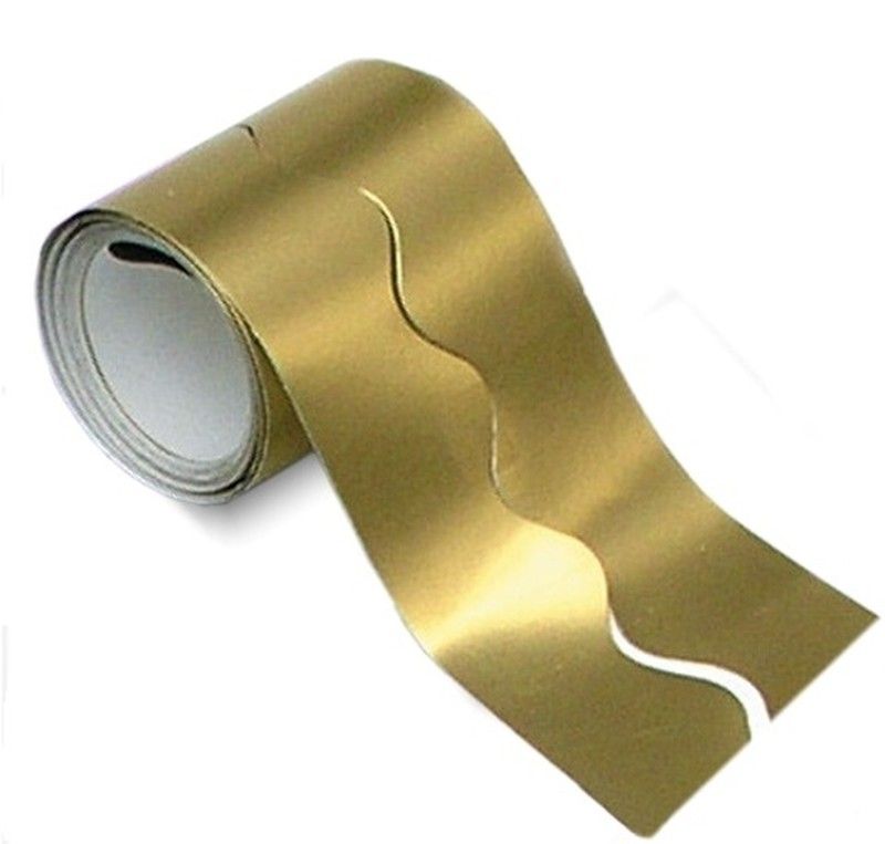 Borde de ondas liso 57 mm x 15 m Dorado