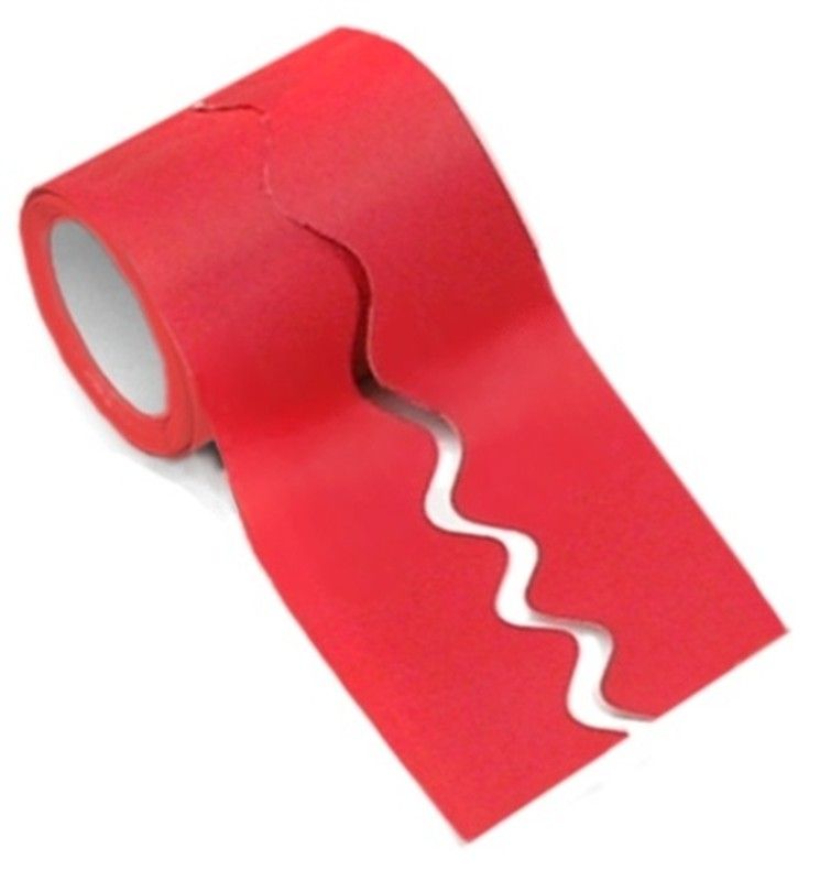 Borde de ondas liso 57 mm x 15 m Rojo