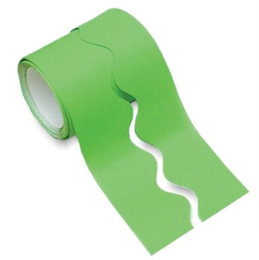 Borde de ondas liso 57 mm x 15 m Verde Claro