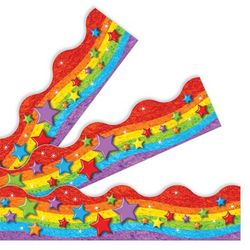 Borde de ondas liso Arcoiris de estrellas