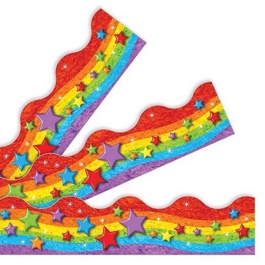 Borde de ondas liso Arcoiris de estrellas