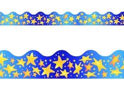 Borde de ondas liso Estrellas Brillantes
