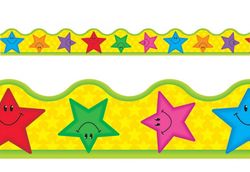 Borde de ondas liso Estrellas Sonrientes