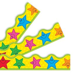 Borde de ondas liso Estrellas Sonrientes