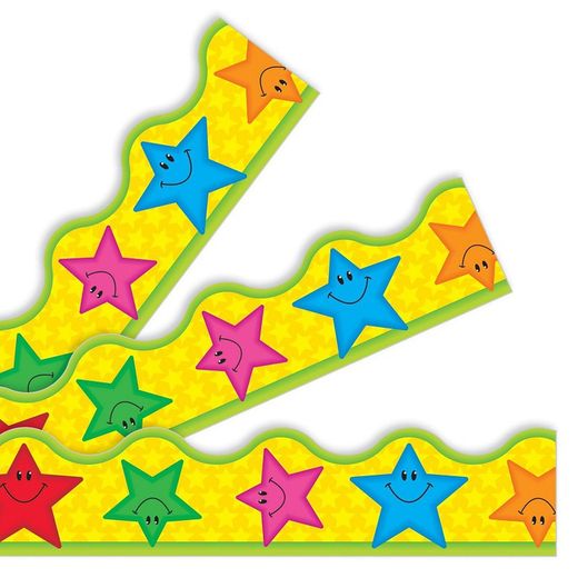 Borde de ondas liso Estrellas Sonrientes