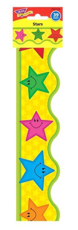 Borde de ondas liso Estrellas Sonrientes