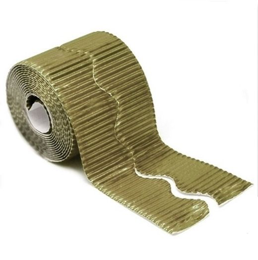Borde de ondas metalizada dorado