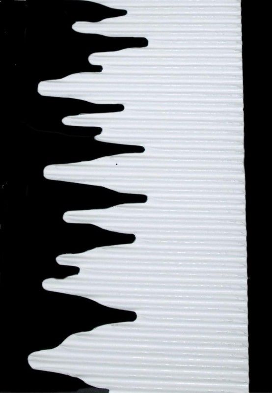 Borde diseño tempanos de hielo grande Blanco