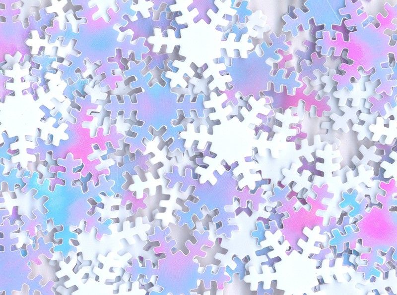 Bote lentejuelas copos y estrellas iridiscente 200 gr.