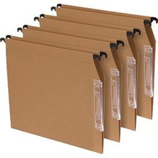 Carpeta colgante DIN A4 Kraft visor lateral