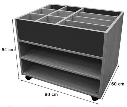 Carro llibreria alt doble cara