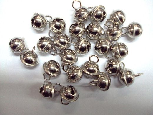 Cascabel 11mm. plateados, bolsa 25 uds.
