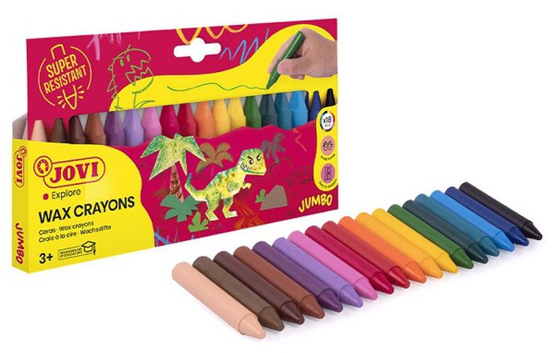 Ceras JUMBO estuche 18 colores