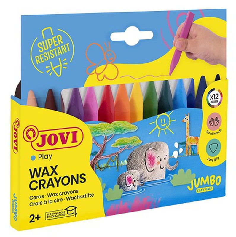 Ceras triangulares JUMBO EASY GRIP 12  colores