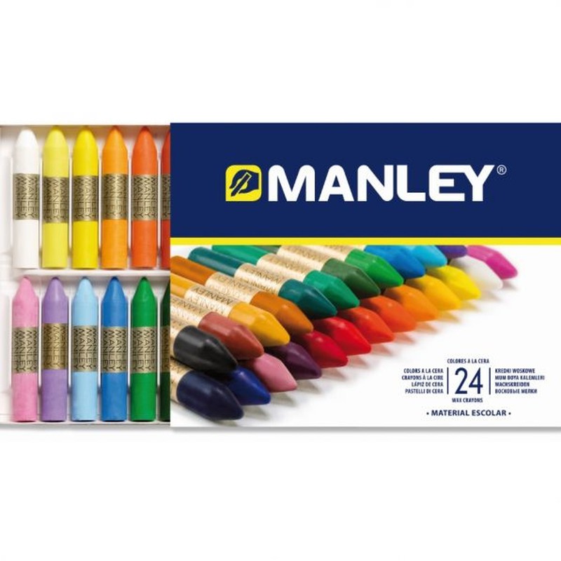 Ceras MANLEY caja 30 colores Manley MF-P0405 — latiendadelmaestro